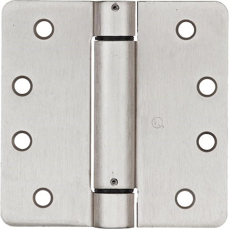 National 4 In. Satin Nickel 1/4 In. Radius Spring Door Hinge N350868